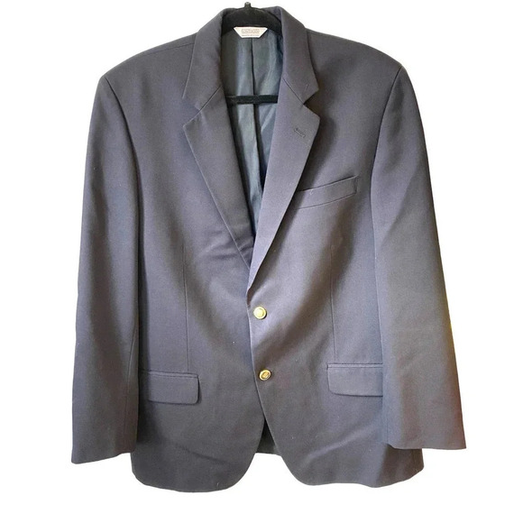 Joseph & Feiss Wool Suit 2 Button Blue Blazer Sport Coat Jacket Men 42R Pockets - Picture 1 of 8